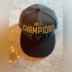 Milwaukee Bucks one size fits most New Era NBA champs hat in perfect condition.